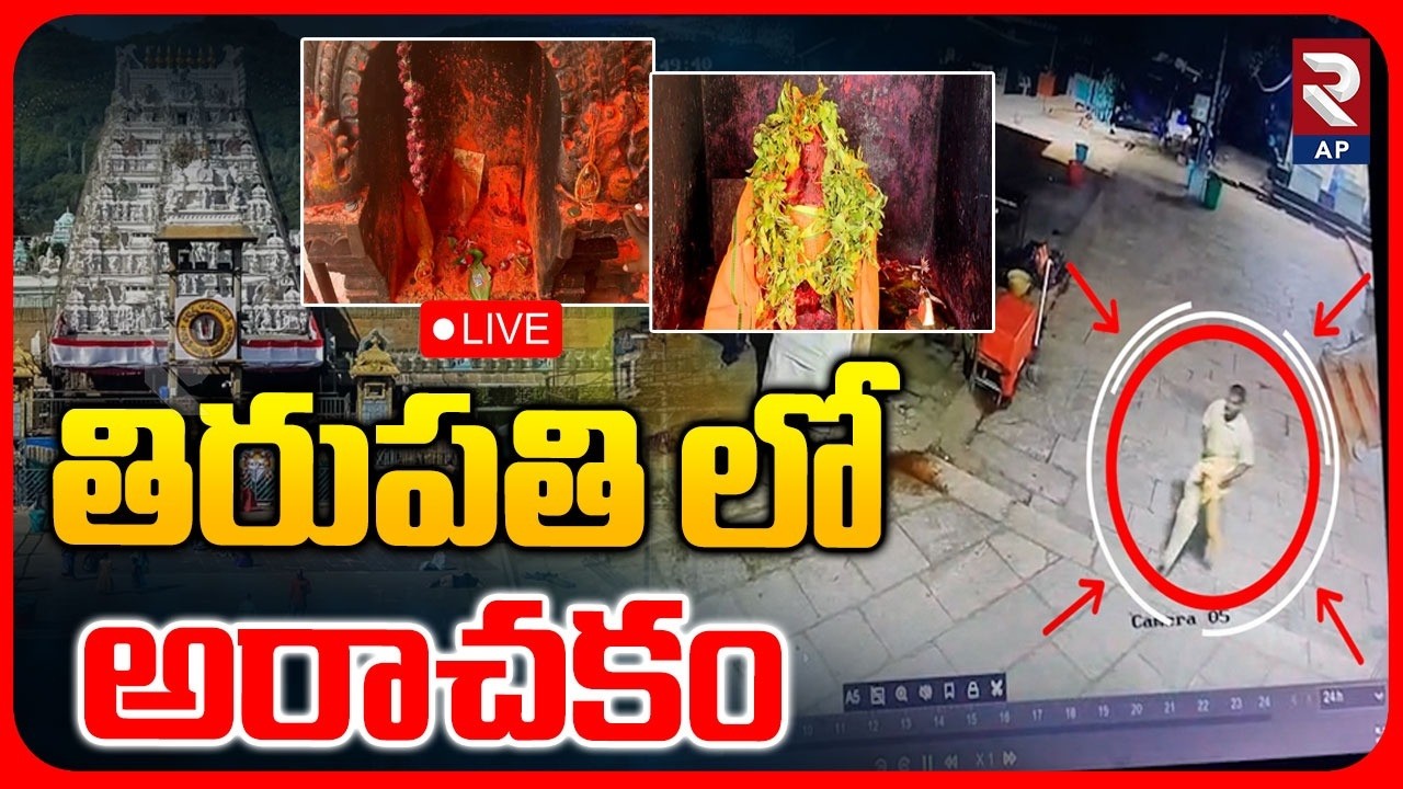 Tirumala Alipiri Steps Lord Hamuman Idol Stolen🔴Live : తిరుపతి లో అరాచకం | RTV