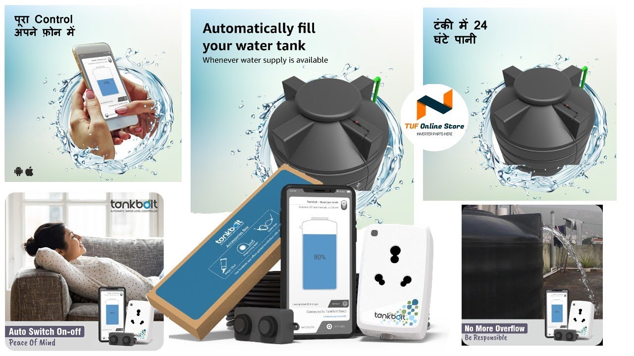 आपके Water Tank के लिए Fully Automatic Water Lavel Controller / Tankbolt Smart System for Water Tank