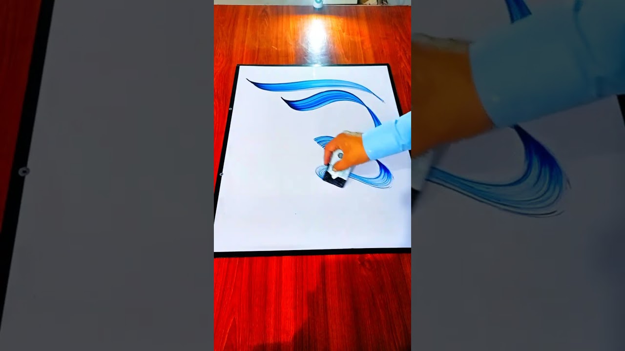 Blue Ink Makes This Allah Name Look Amazing 💙😍 | ID Card Art #Shorts
