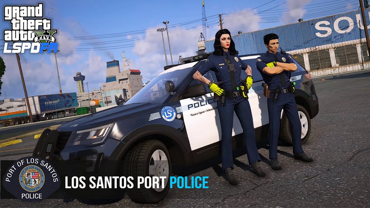 GTA 5 LSPDFR - Port Police Patrol | Patroling As Female Officer [USA] [911]