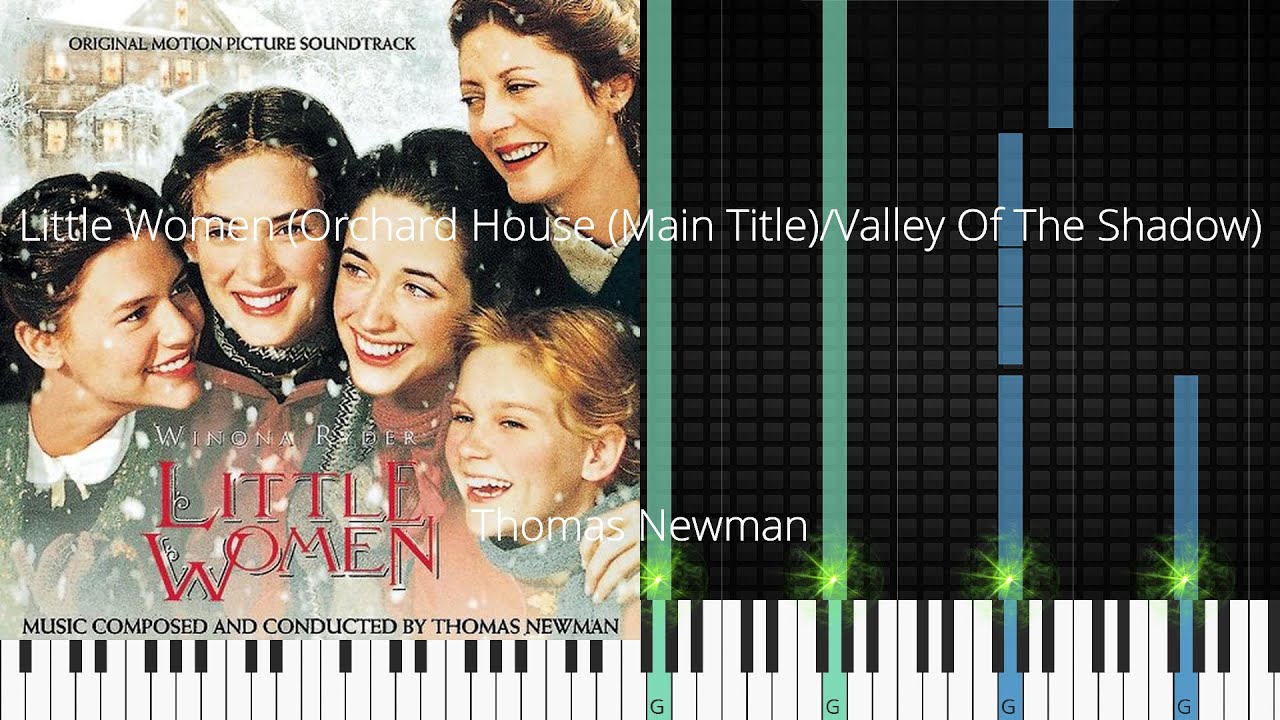 🎹 Little Women (Orchard House (Main Title)/Valley Of The Shadow), Synthesia Piano Tutorial