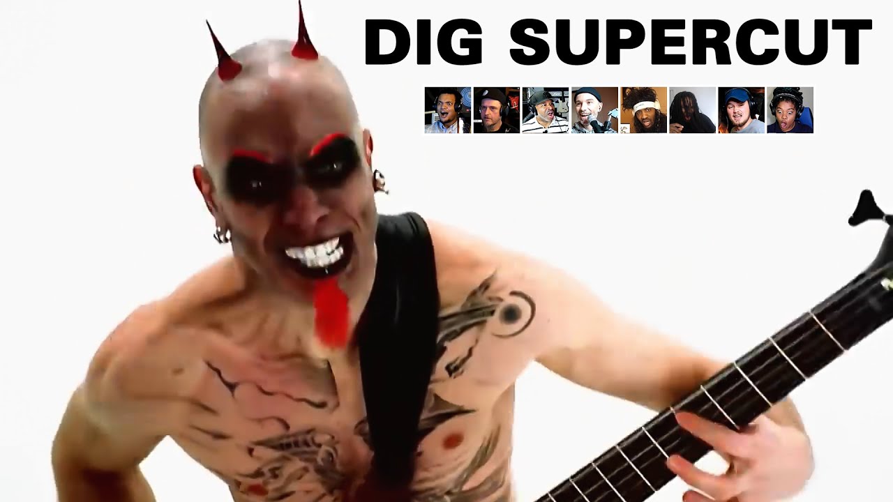 Supercut of Youtubers reacting to Mudvayne - Dig