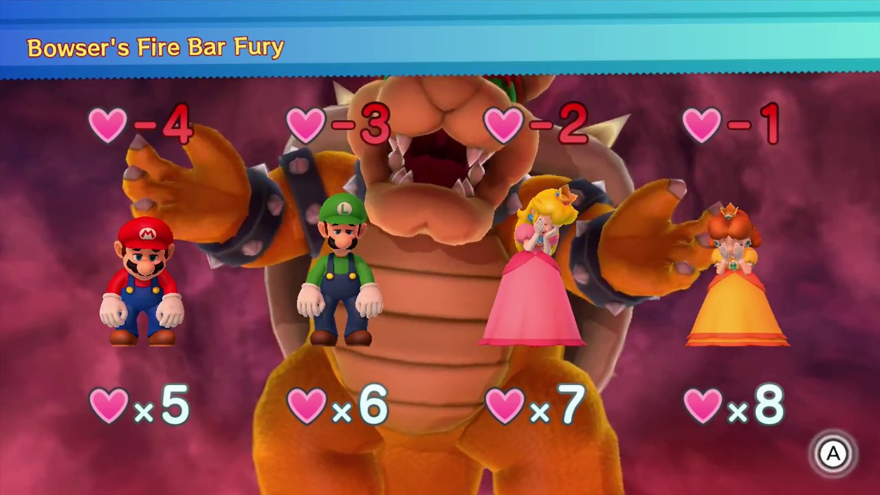 Mario Party 10 Bowser Party #5 Mario, Luigi, Peach, Daisy Whimsical Waters Master Difficulty