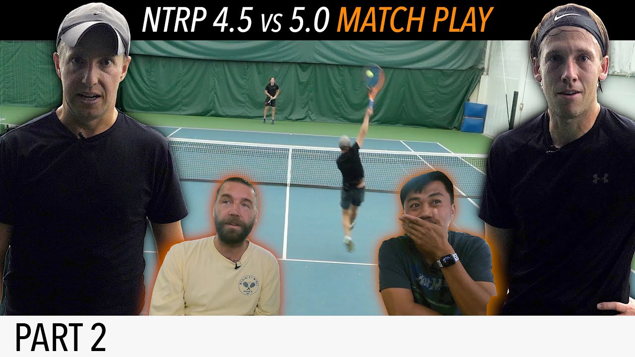 NTRP 4.5 vs 5.0 - Chris vs. Adam - Match Play (Part 2)