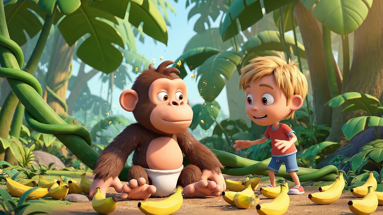 Mario Baby Monkey Kong Dropped the Banana | Nursery Rhymes for Kids & Baby Songs