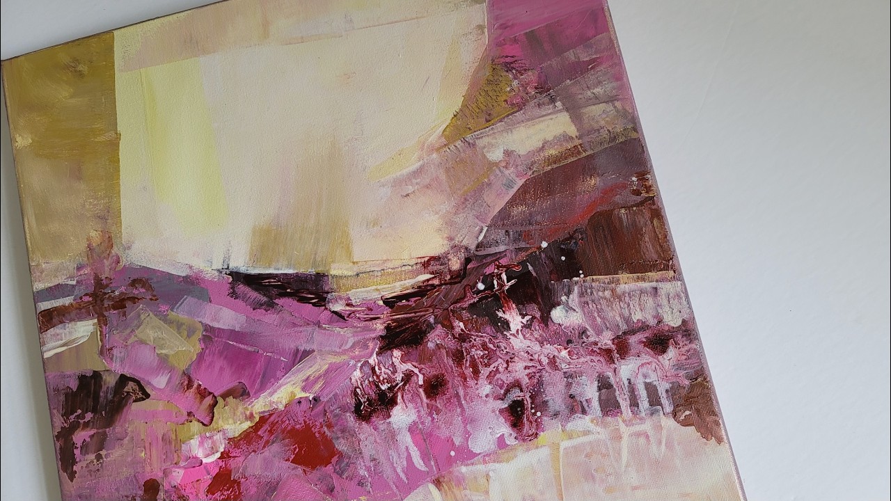 How to Paint with Catalyst Wedge - Abstract Landscape Painting #abstract #acrylicpainting