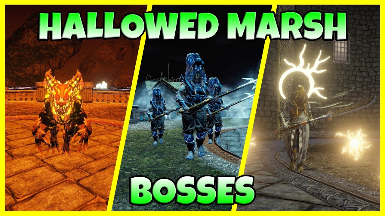 How To Find All Outward Bosses In The Hallowed Marsh (Giant Highmonk, Ash Giants, Elite Tuanosaur)