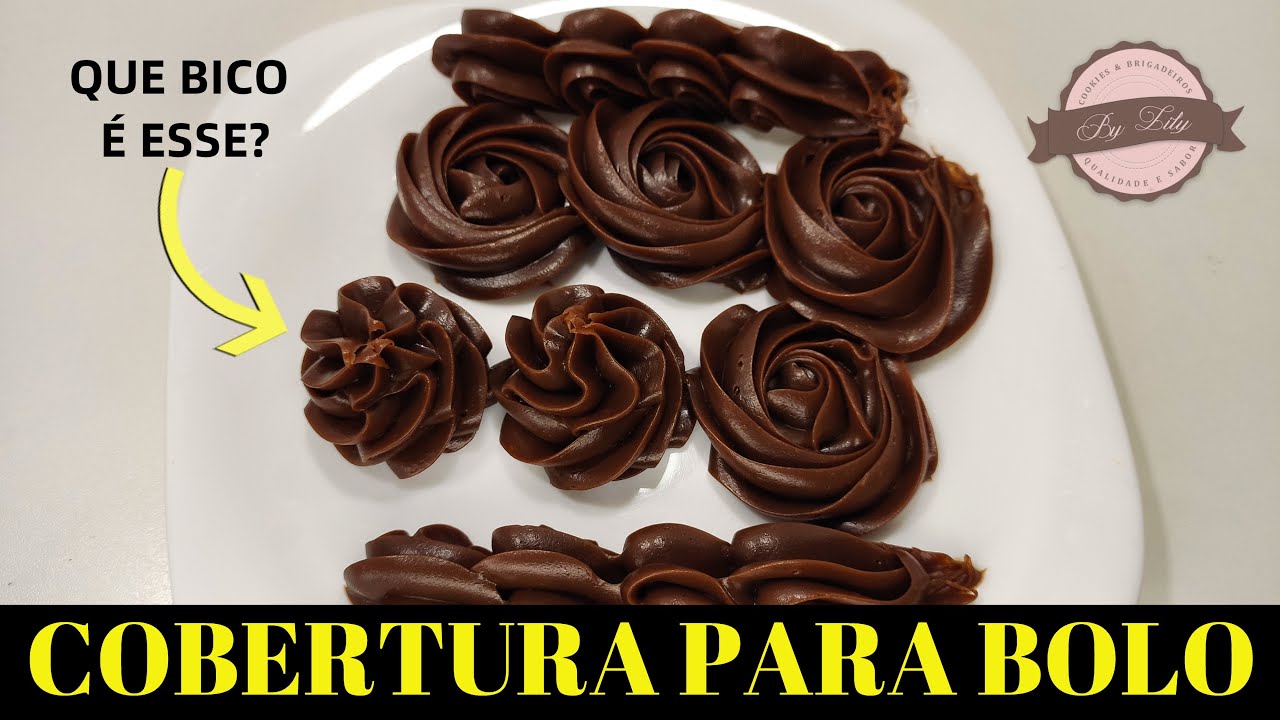 Brigadeiro de chocolate em ponto de bico para cobertura de bolo