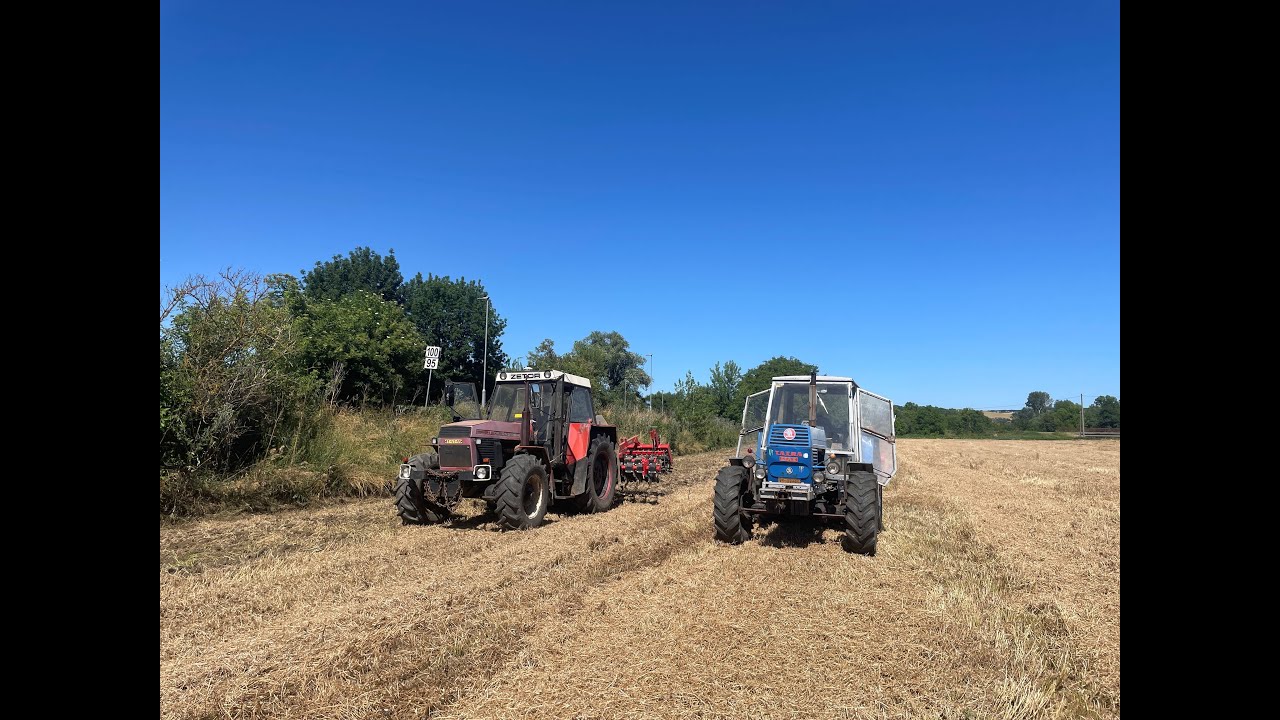 Zetor12145/8045 Diskování Jetele, Ječmene