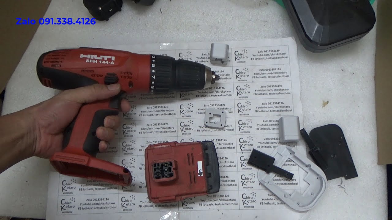 [Chiro Kotaro] Đế chuyển pin máy Hilti 14.4V sang dùng hộp pin cài Makita