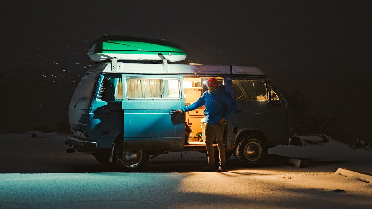 a perfect winter day with my camper van.