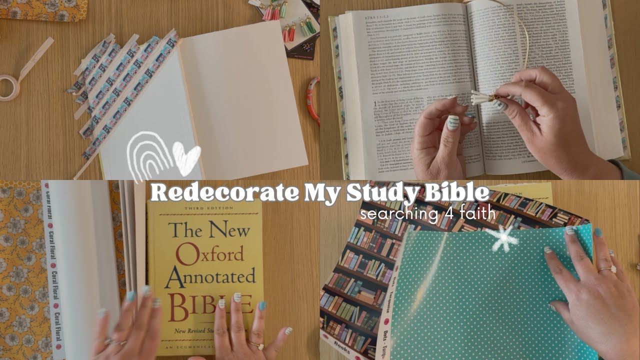 Redecorate My Study Bible With Me | Recover Using Vinyl & Washi Decor