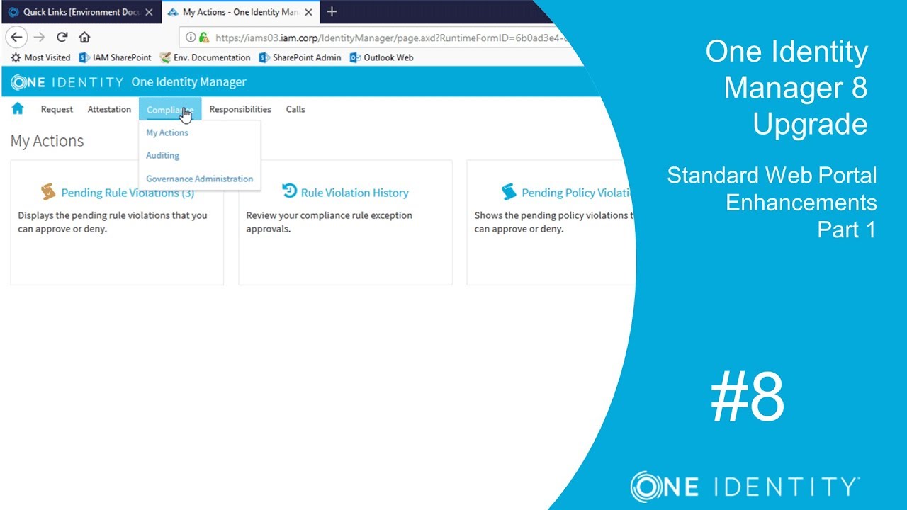 One Identity Manager | Identity Manager 8.0.0 Upgrade #8 | Standard Web Portal Enhancements