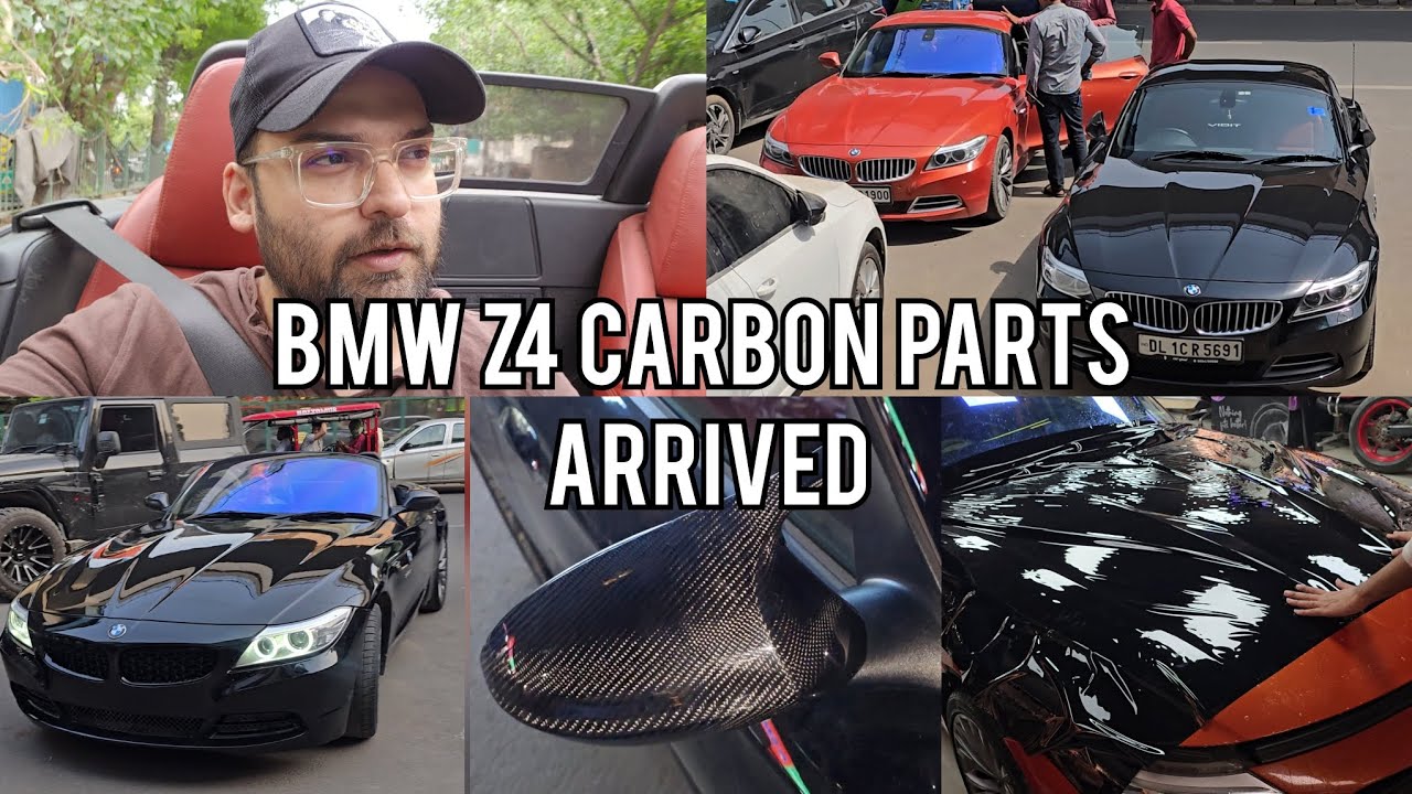 FINALLY APNI BMW Z4 KE CARBON FIBRE PARTS AA HI GAYE 🚘  |  ORANGE Z4 COMPLETED | BLACK PPF TPU 🖤