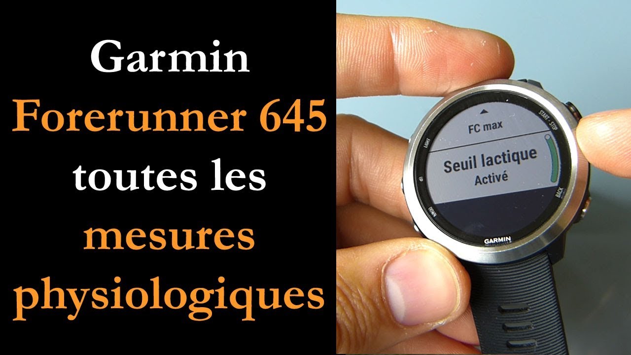 Forerunner 645 mesures physiologiques