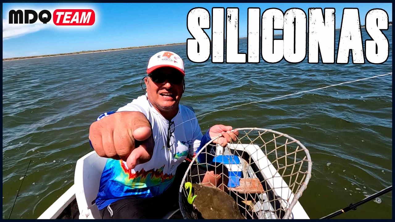 HERMOSAS CAPTURAS DE LENGUADO EN LA LAGUNA DE MAR CHIQUITA