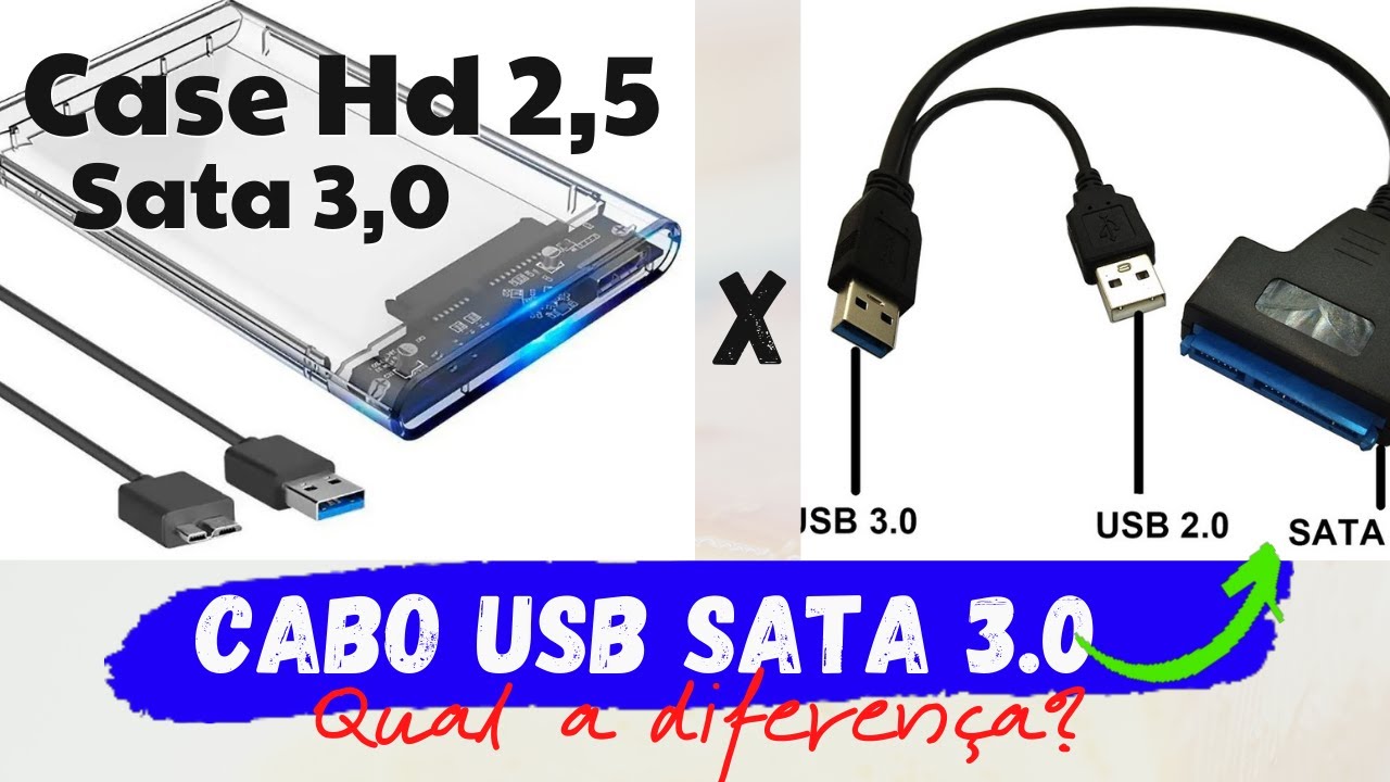 CABO SATA USB X CASE SATA USB | DICAS DE USO E LIGAÇÕES!!!