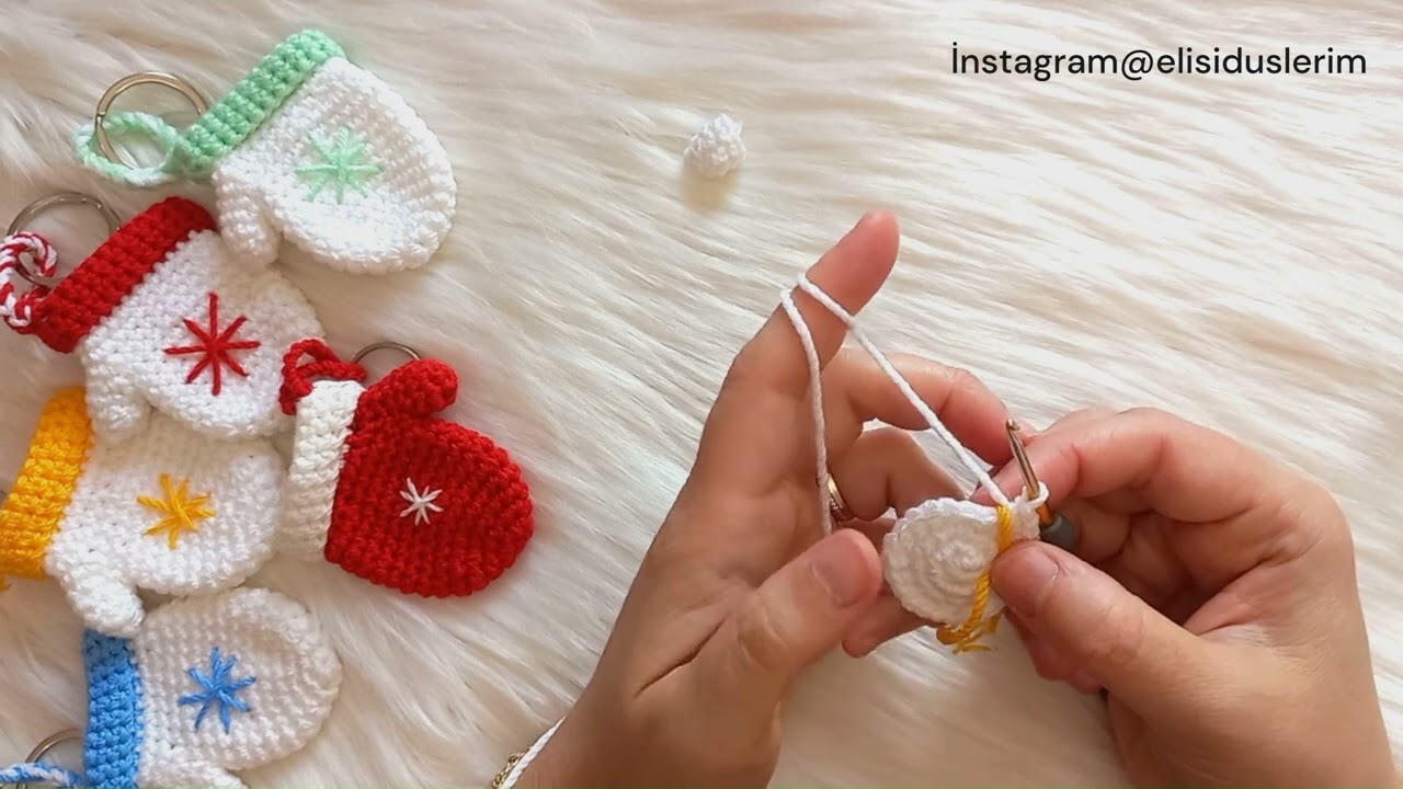 Eldiven Anahtarlık Yapımı /Crochet Glove Keychain