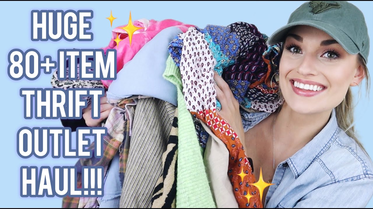HUGE 80+ ITEM Thrift Outlet Haul to Resell for a Profit $$ on Poshmark!!