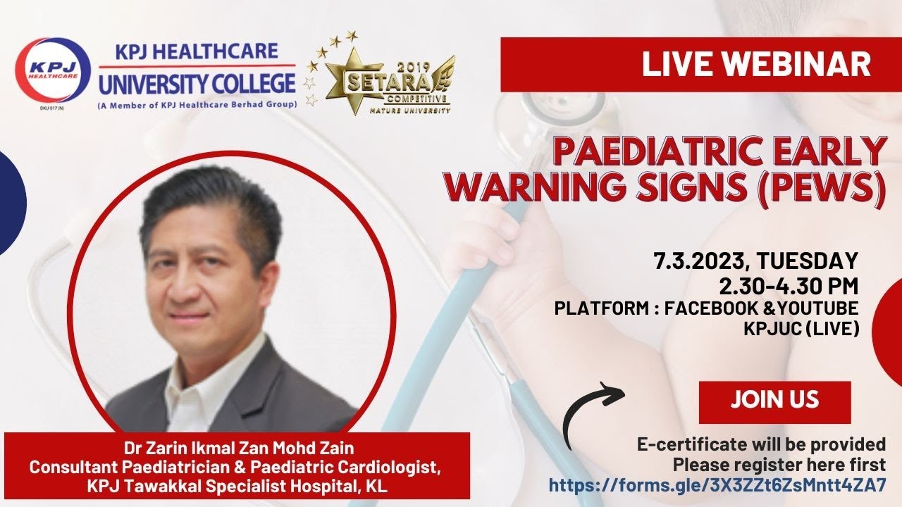 LIVE WEBINAR: PAEDIATRIC EARLY WARNING SIGNS (PEWS)