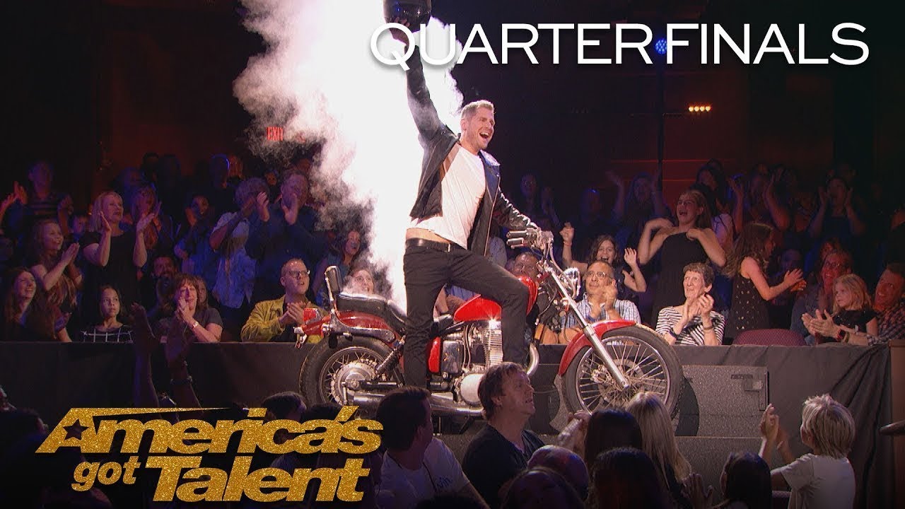 Rob Lake Magician Makes Motorcycle Appear Out Of Thin Air   America's Got Talent 2018