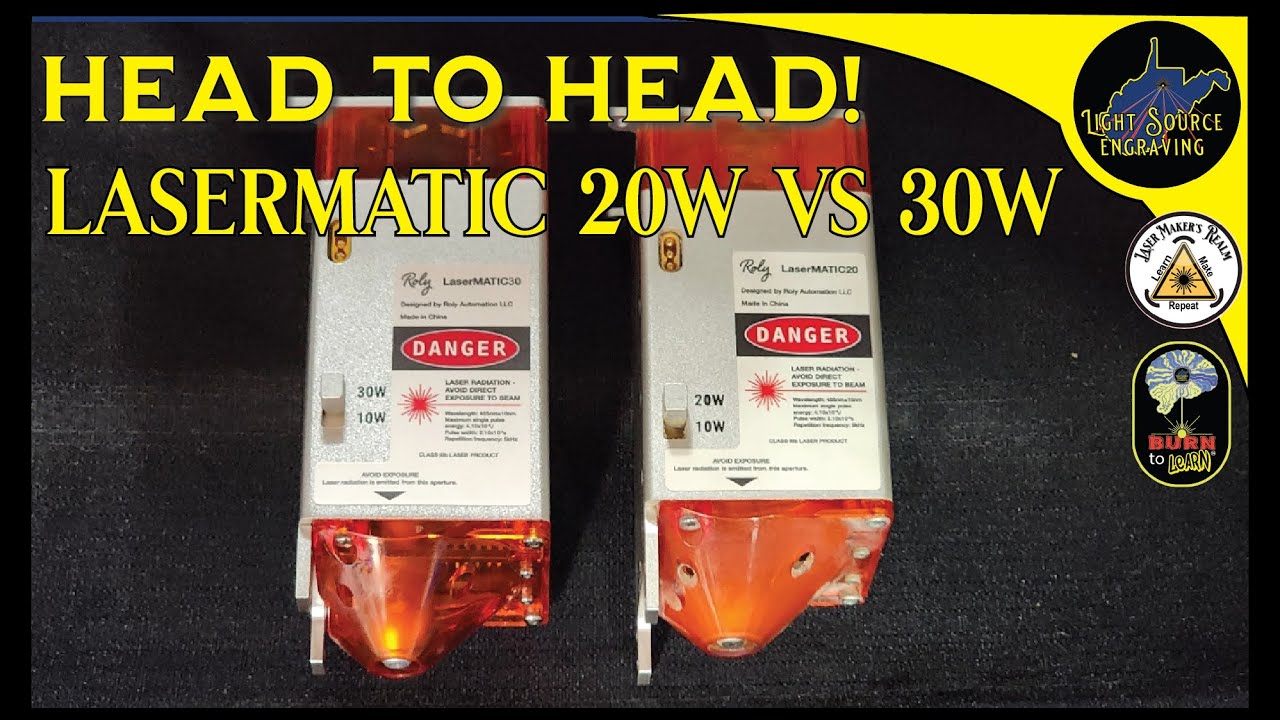 LaserMATIC MK2 20w vs 30w Laser - Head to Head Cutting Tests - Who Wins?