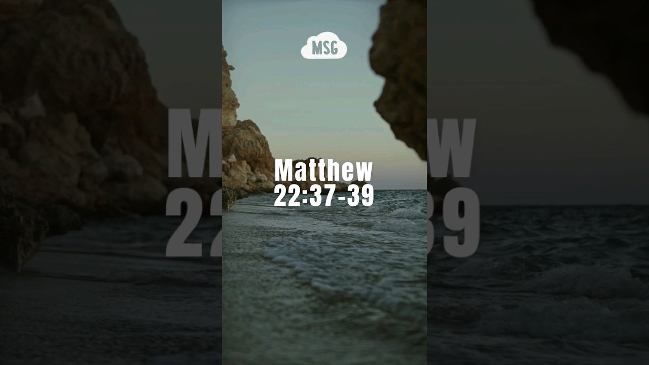 A Bible verse to inspire you😇 Matthew 22:37-39 #bibleversesforsleep #healingscriptures #bible  #holy