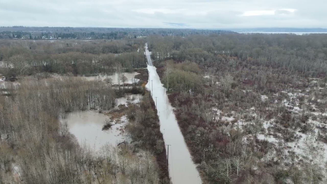 Flooding on Marine Drive between Marietta and Lummi – Whatcom County