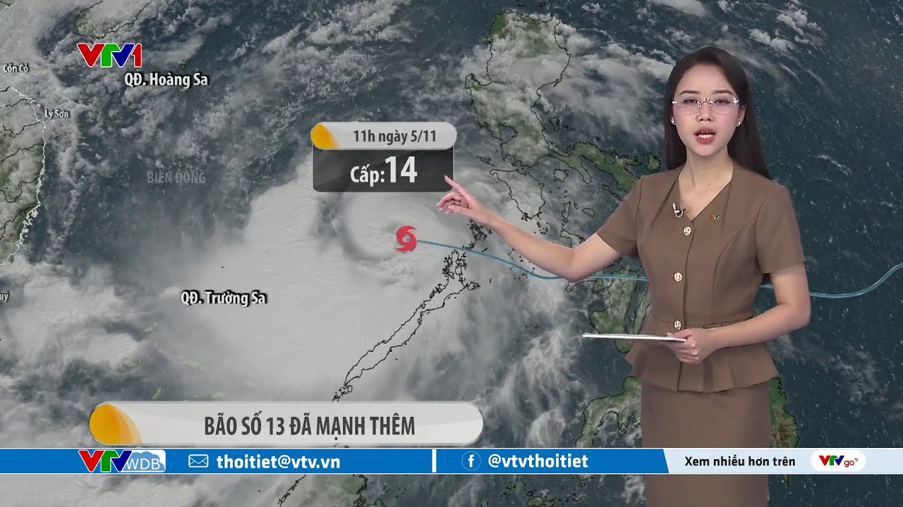 B&atilde;o số 13 bao giờ đổ bộ v&agrave;o đất liền? | VTVWDB