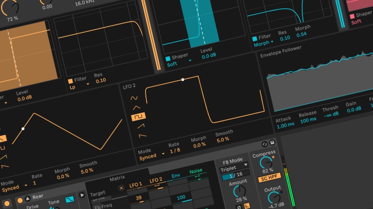 Agrega color y saturación compleja con Roar en Ableton Live 12