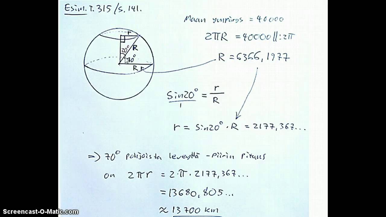 Pallo, pituus- ja leveyspiirit