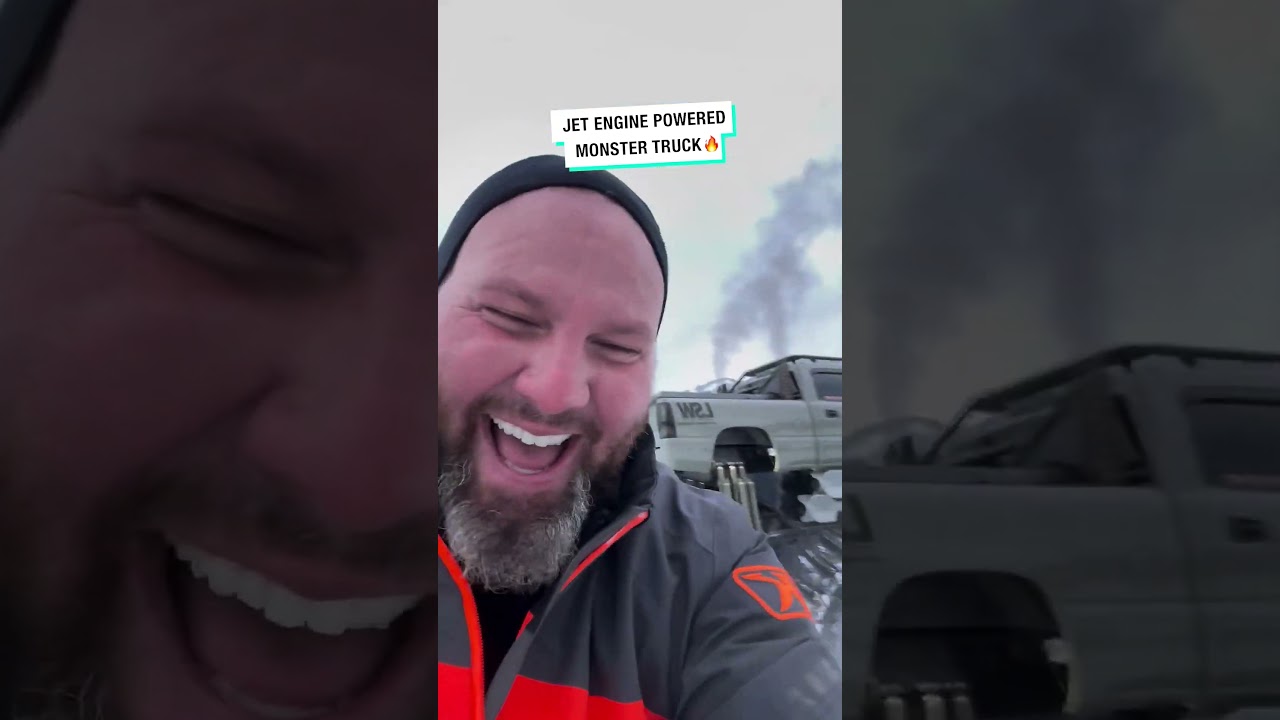 Jet engine powered monster truck! 🤯🔥  -  🎥 the.muscle
