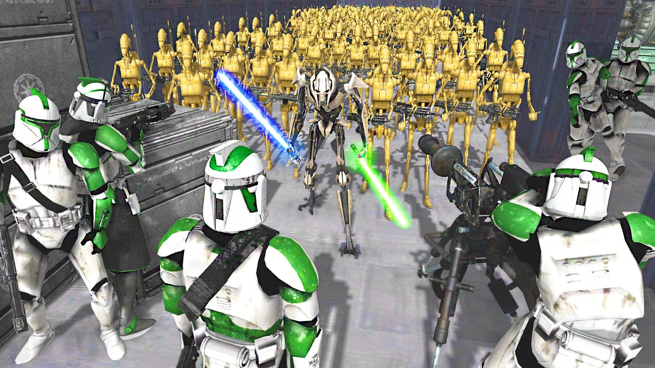 Clone Ship Boarded by GENERAL GRIEVOUS! - Men of War: Star Wars Mod