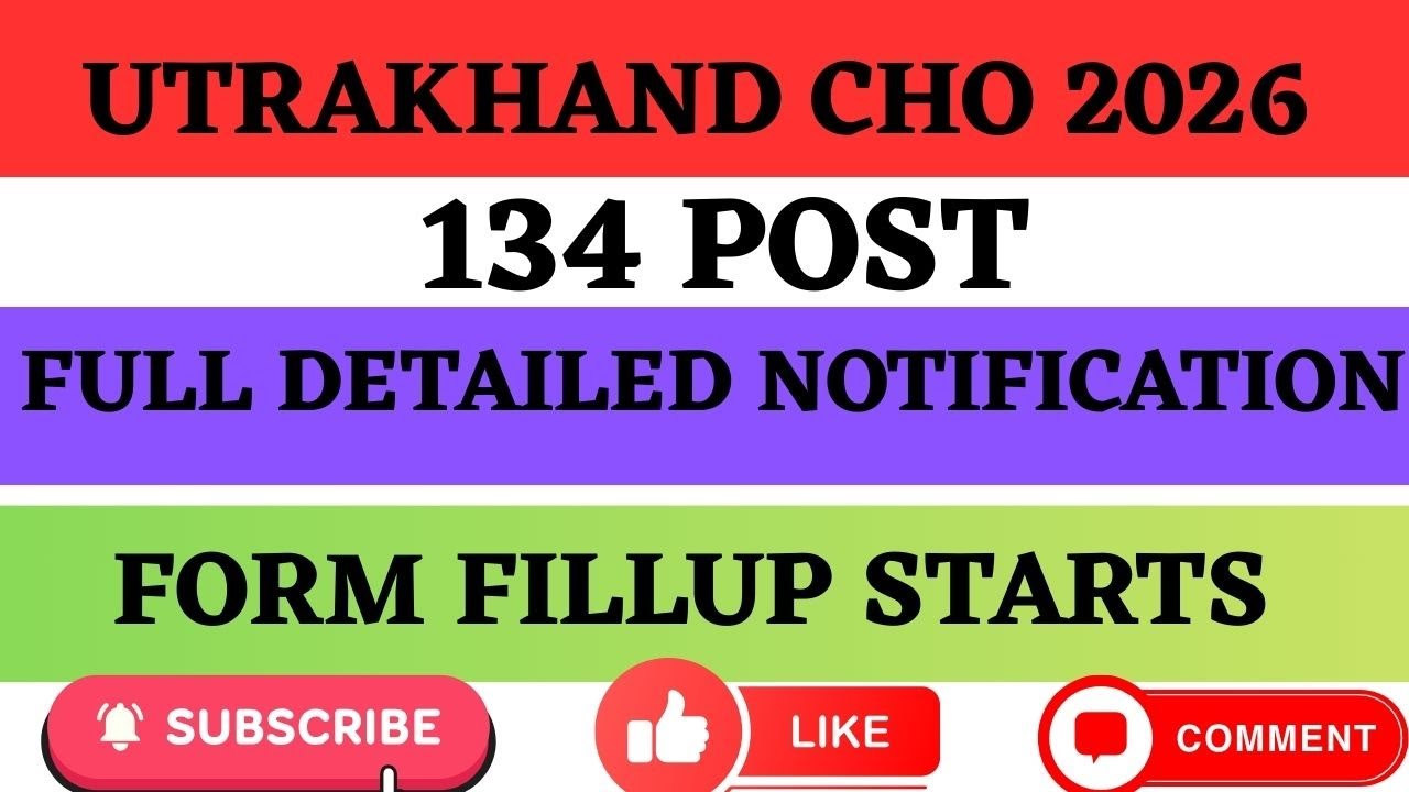 UK CHO Recruitment 2025 शुरू | 134 Posts | BSc Nursing Apply Now, Last Date Jan 26