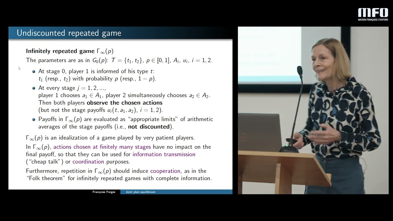 Francoise Forges | 75 Years of Nash Equilibrium, Oxford