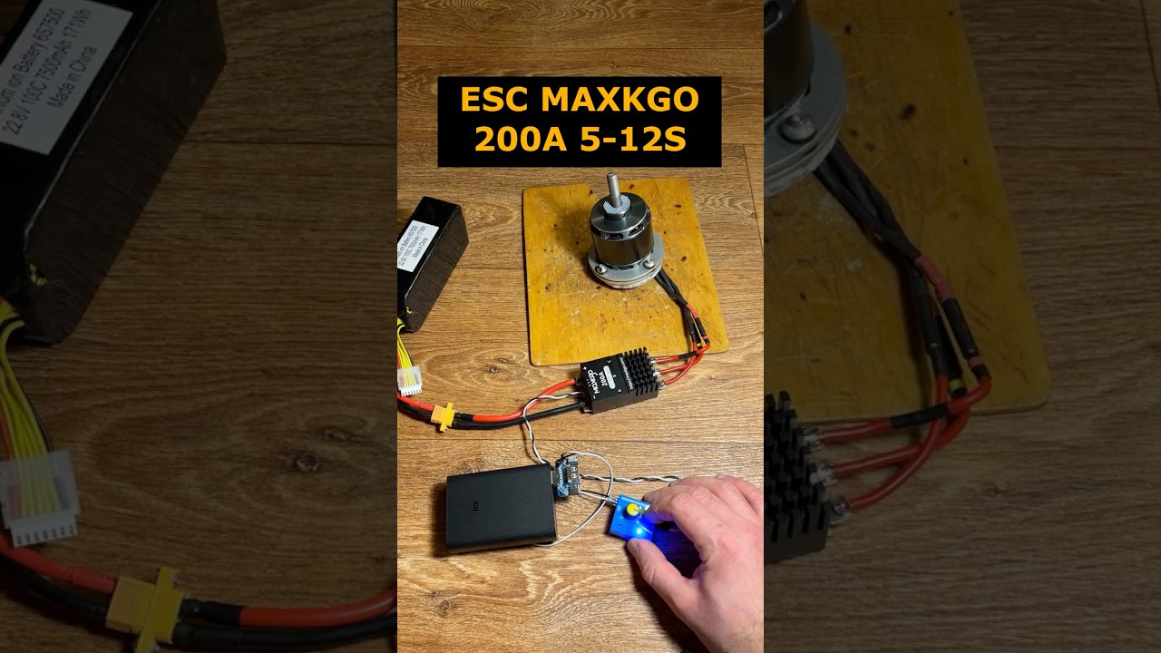 Обзор и тест мощного мини ESC MAXKGO 200A 5-12S #ESC #контроллер #maxkgo #fpvdrone