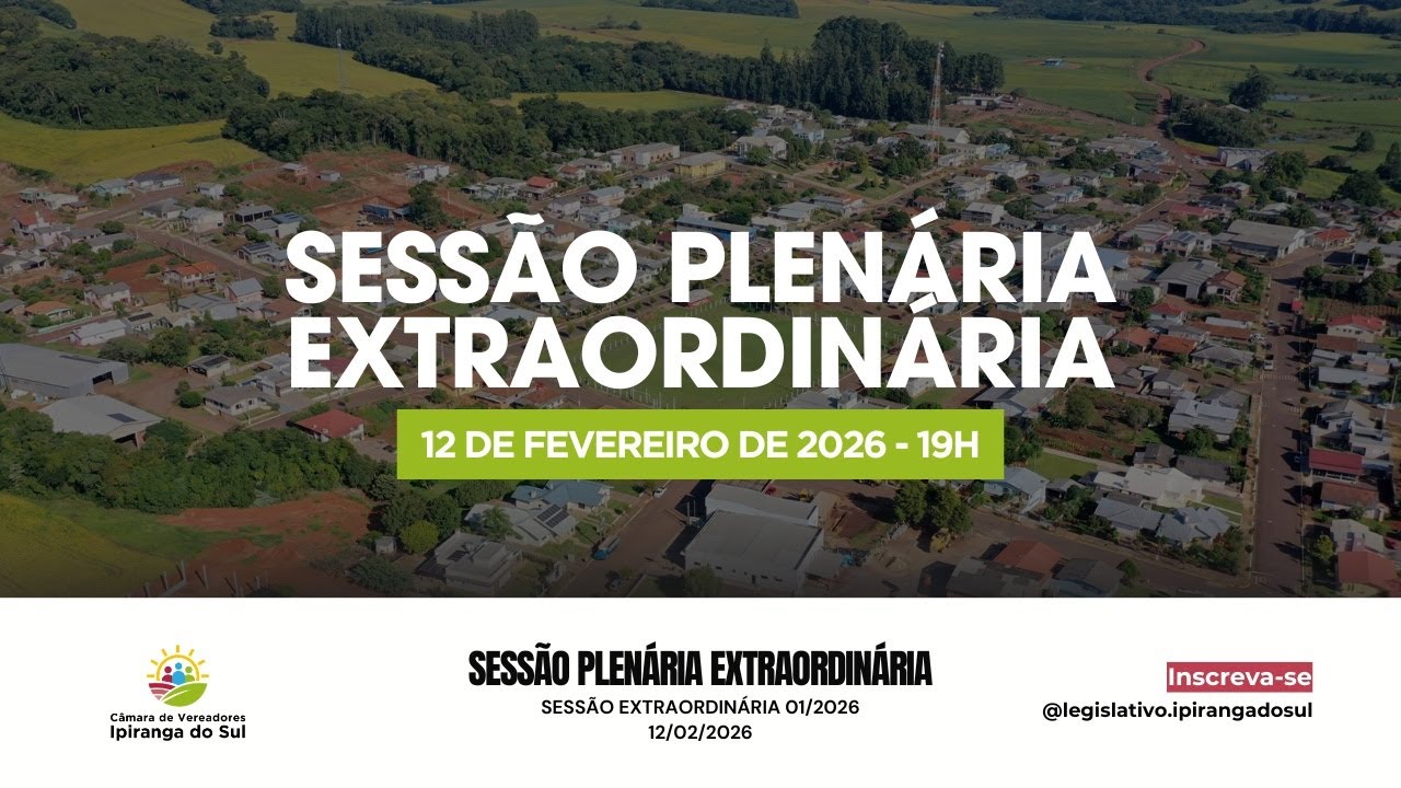 1 ª SESSÃO EXTRAORDINÁRIA 2026!