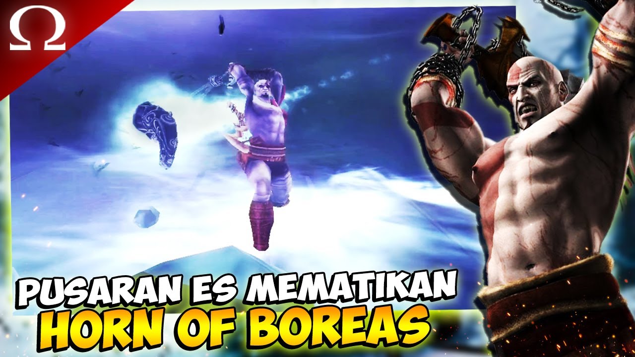 PUSARAN ES HORN OF BOREAS MELAWAN PARA BOSS - GOD OF WAR GHOST OF SPARTA (VERY HARD) PSP/PS3