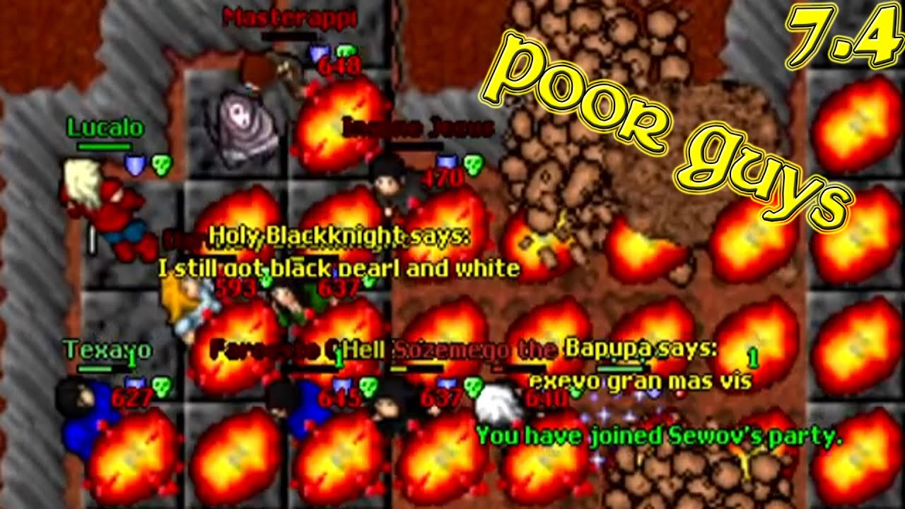 Poor Guys - 129 MS Killed The Entire Banshee Quest Team! (Isara 2005 - RL Tibia 7.4) Bapupa