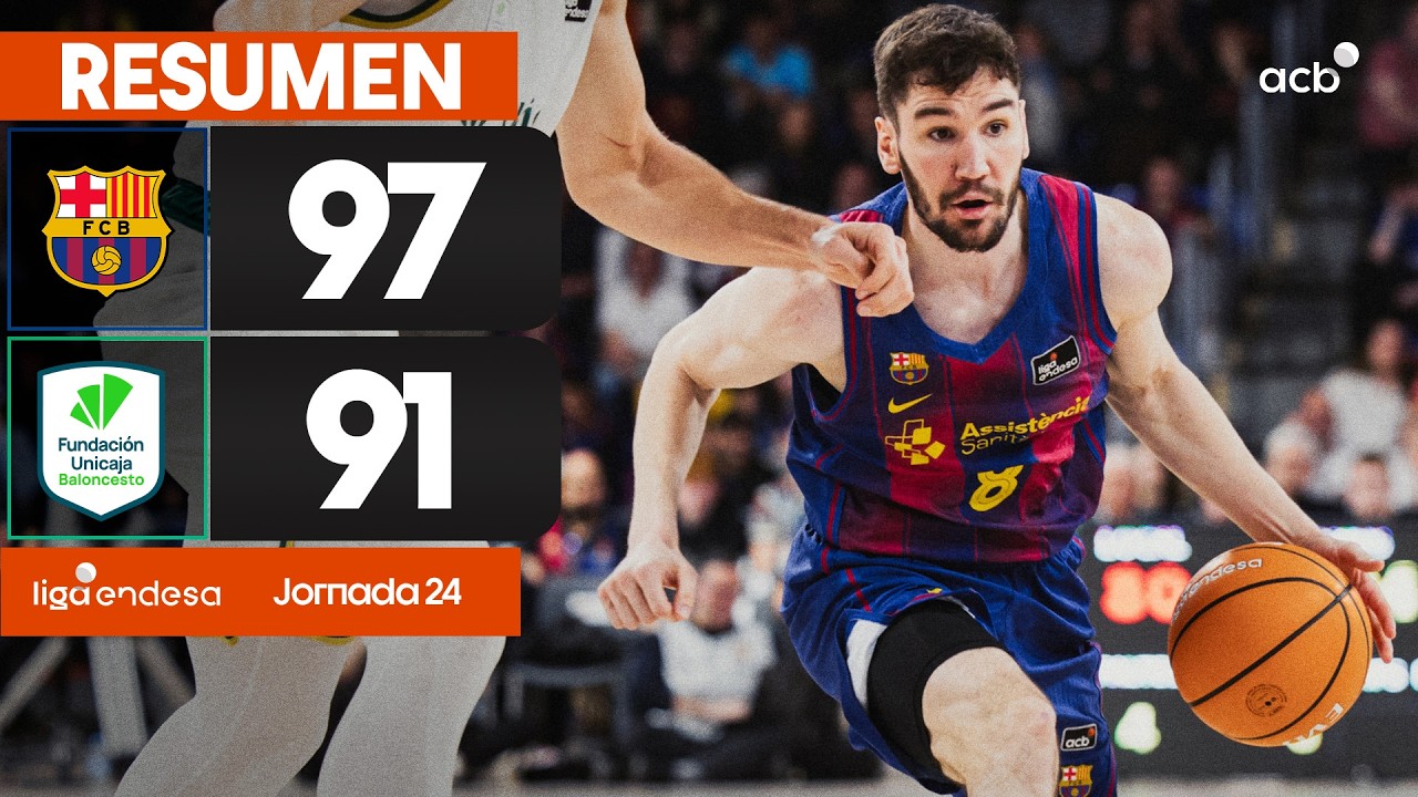 Bar&ccedil;a - Unicaja (97-91) RESUMEN | Liga Endesa 2025-26