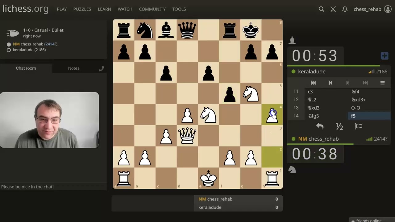 I hang a piece and play for mate