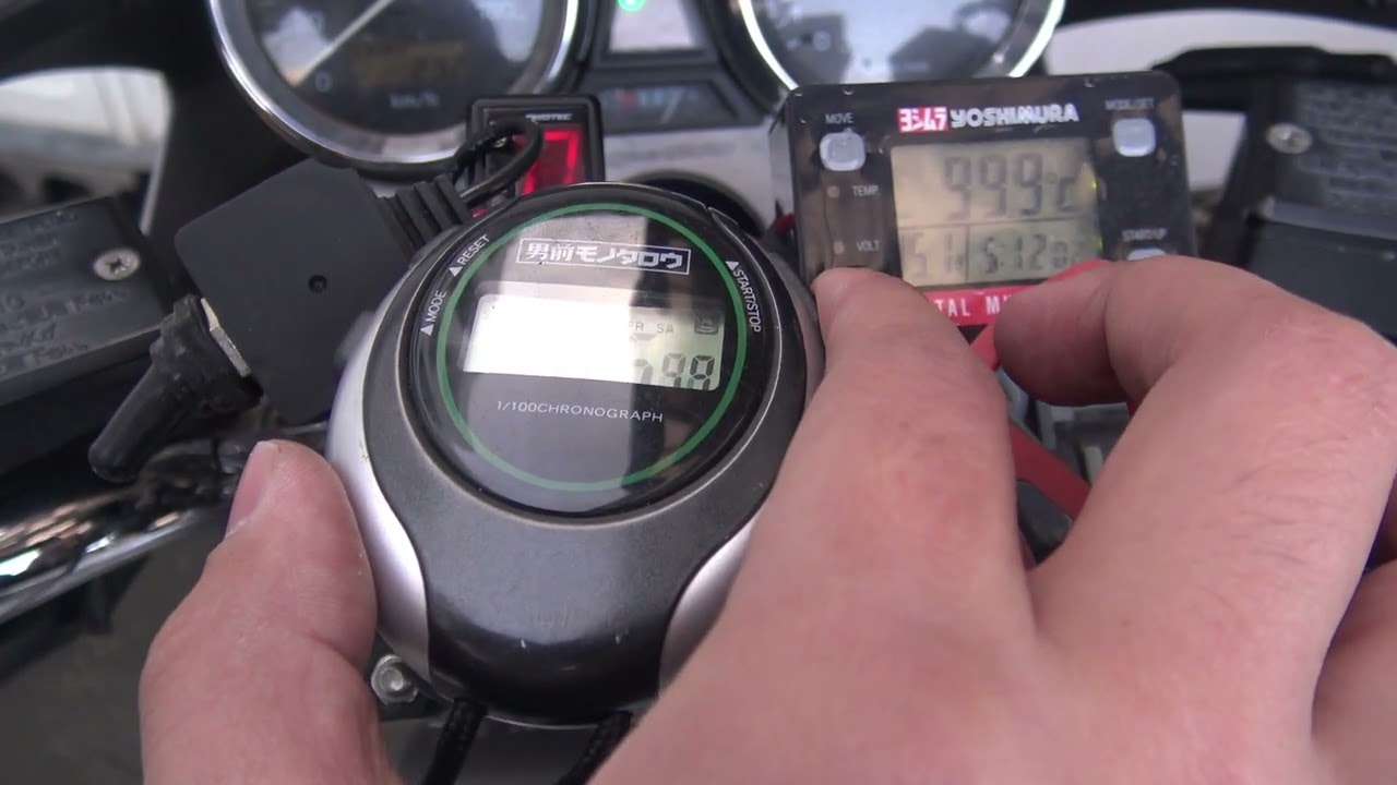 XJR1300のオイルクーラーに冷却ファンを増設した効果検証動画