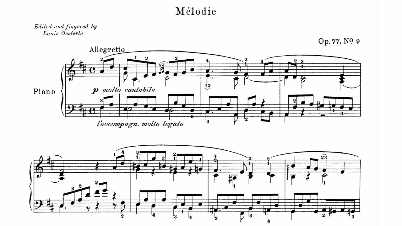 Moszkowski - Mélodie, No.9 from '10 Pièces mignonnes', Op.77
