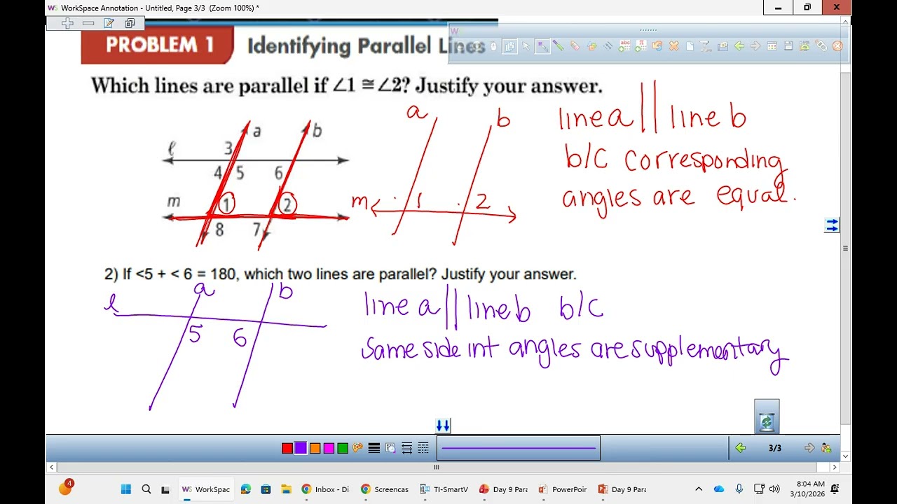 Course 2: Geometry Unit Proving Lines Parallel