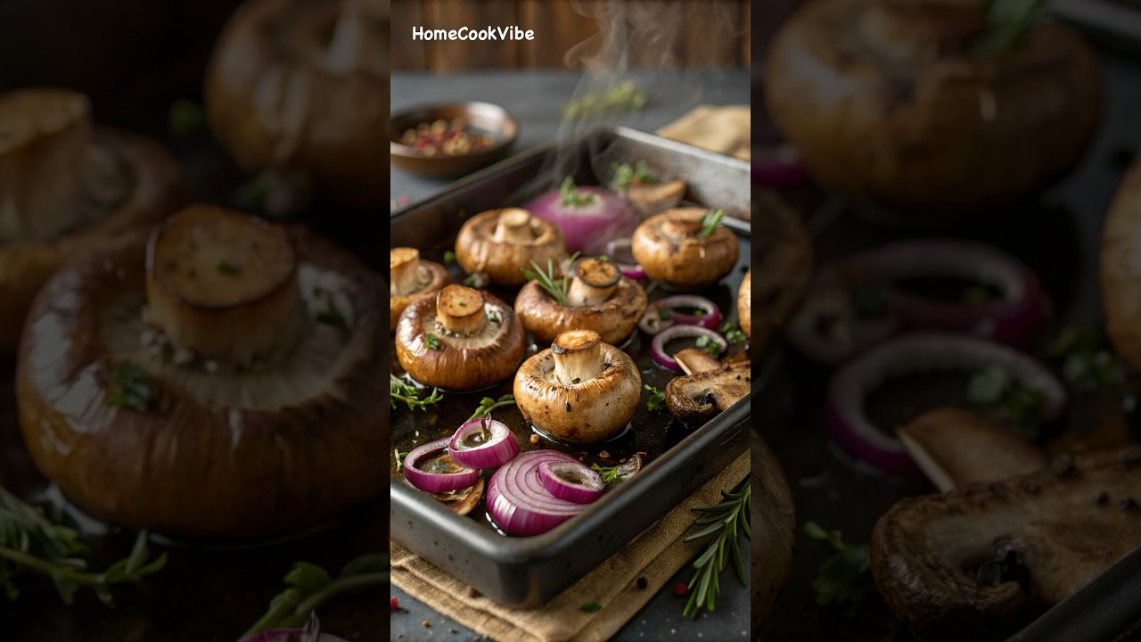 Einfaches Rezept: Gebackene Champignons im Ofen &ndash; Schnell & Lecker! #Shorts