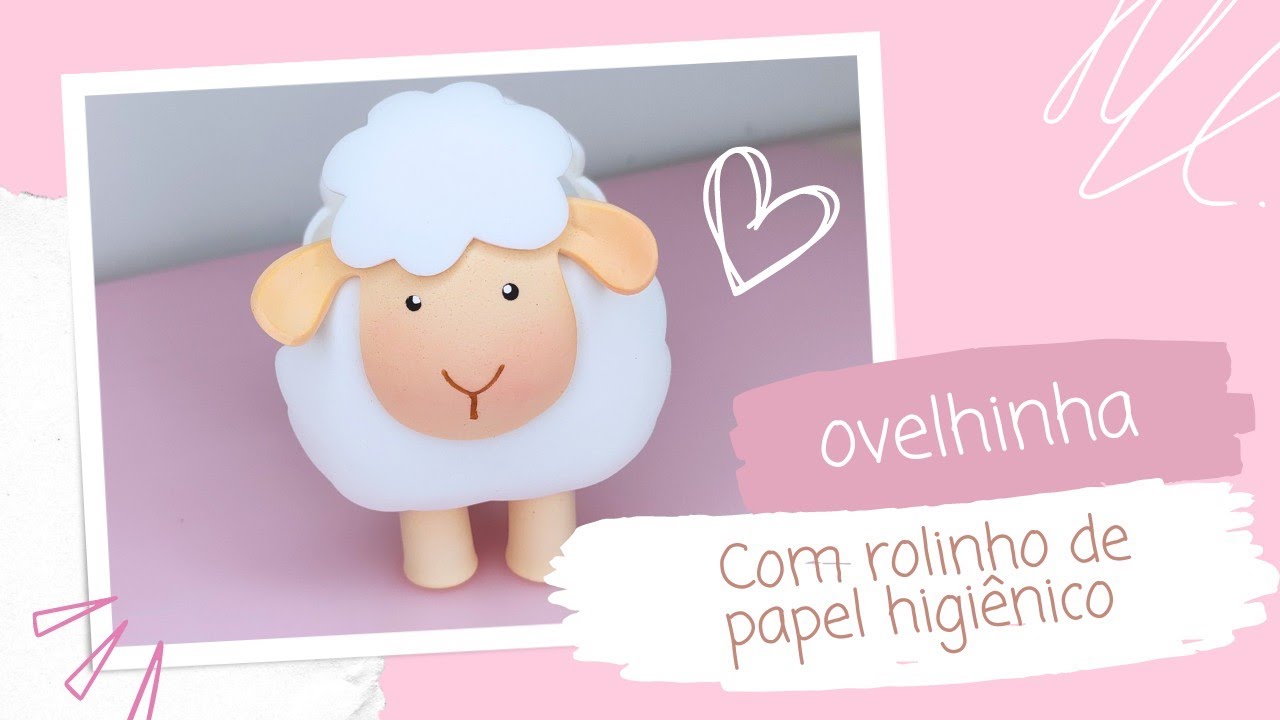 Ovelhinha feita com rolo de papel higiênico e Eva #pascoa #recursopedagógico #EBI