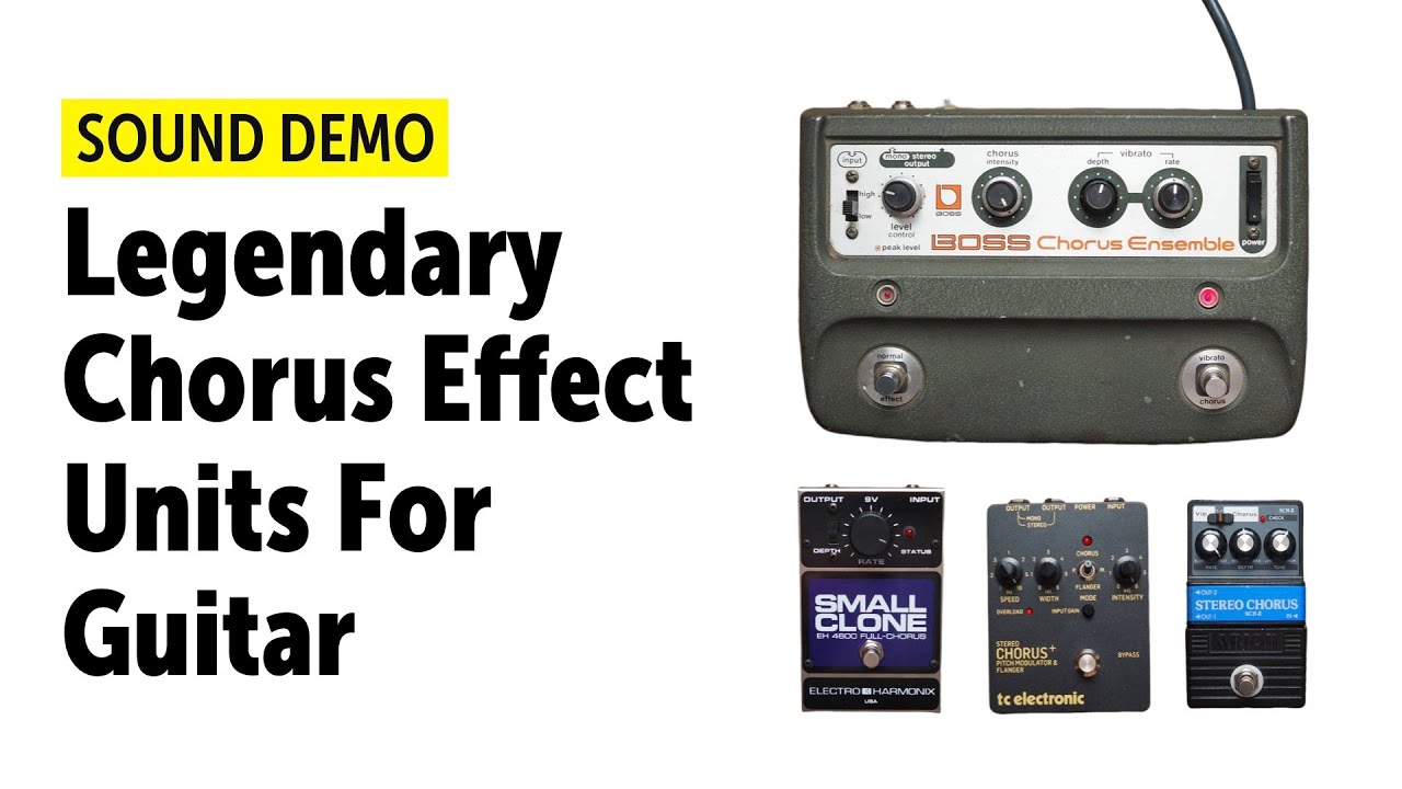 6 Legendary Chorus Effect Units For Guitar - Comparison (no talking)