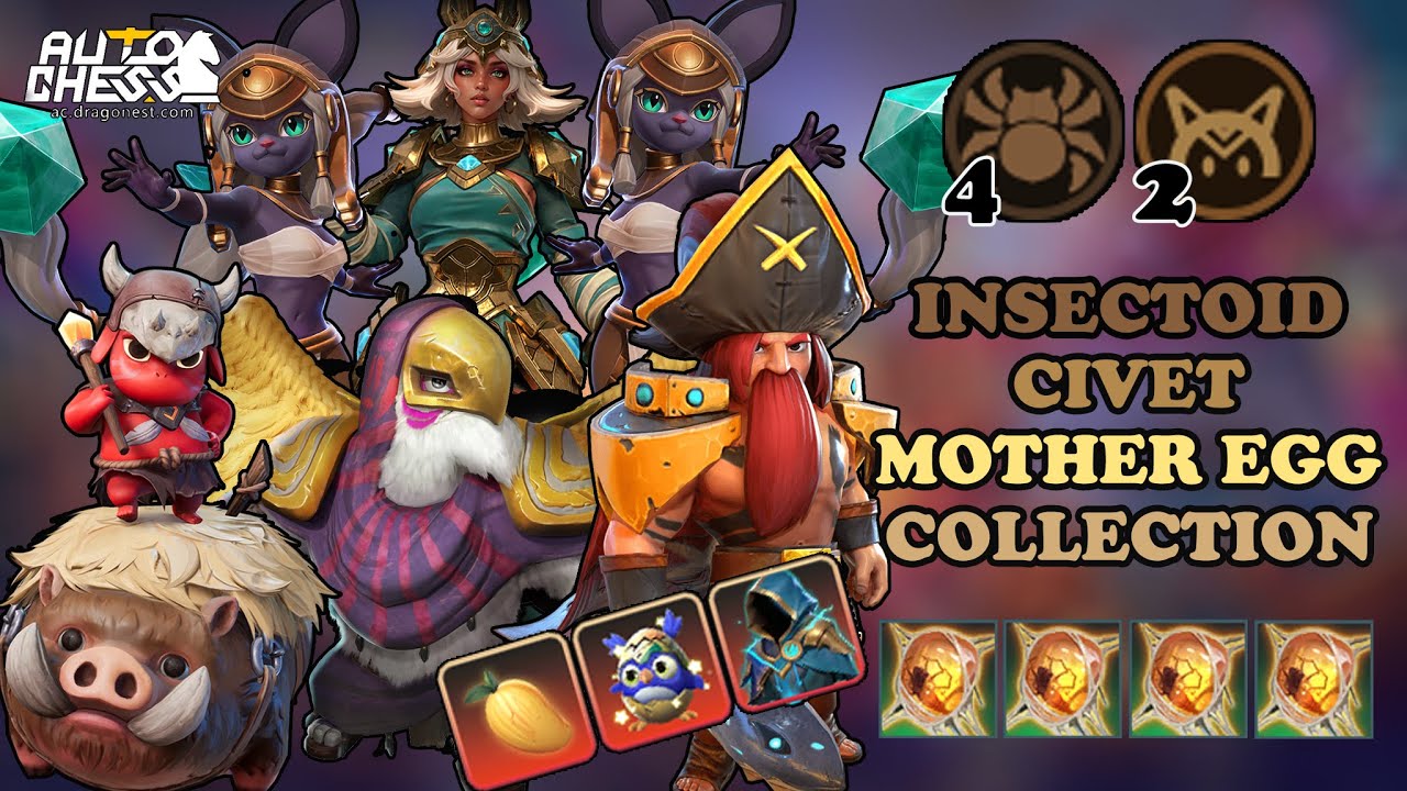 🐛🐛4 I̷N̷C̷E̷S̷T̷O̷I̷D 2 CIVET WITH 4 MOTHER EGG + GEM ARTISAN + EMPRESS LIGHT • AUTO CHESS