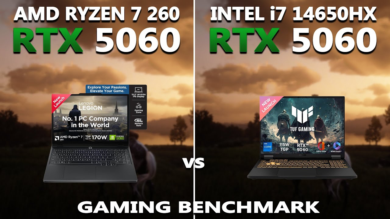 Intel i7 14650HX kontra AMD Ryzen 7 260 | TEST BENCHAMRKA DLA GIER LENOVO LEGION 5 kontra ASUS TU...