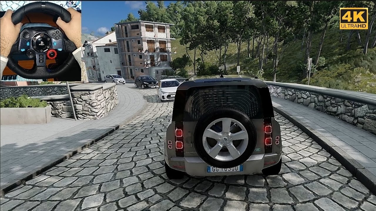 Land Rover Defender Drive in BeamNG 4K | Logitech G29